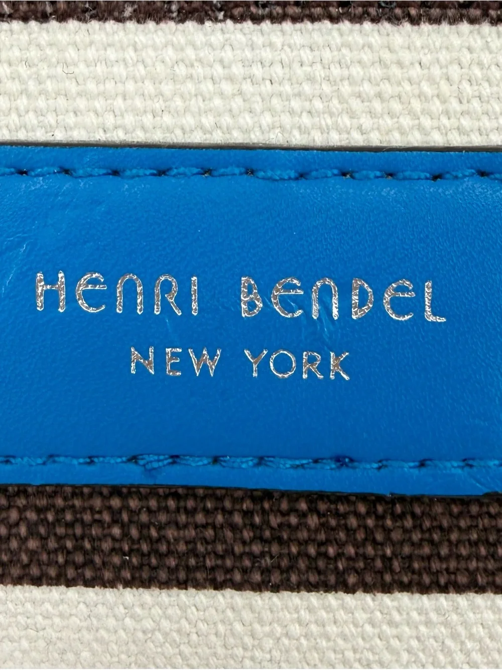 Henri Bendel Striped Canvas Signature Striped Cosmetic Case Dopp Kit